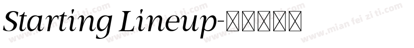 Starting Lineup字体转换